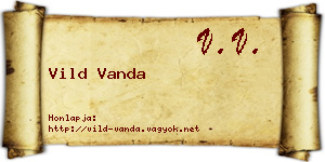 Vild Vanda névjegykártya