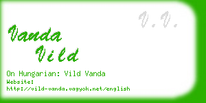 vanda vild business card